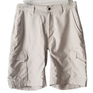 Magellan Outdoor Waterproof Khaki Cargo Shorts Size 30